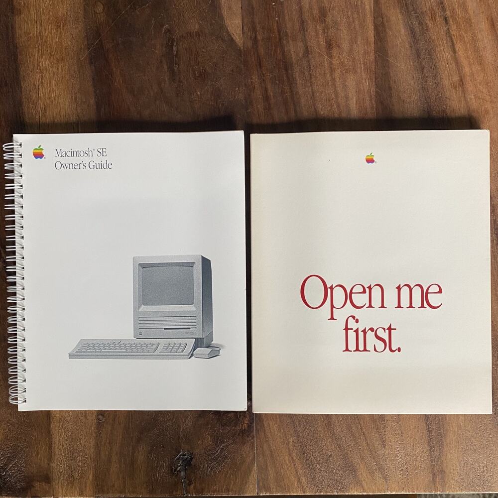 Apple Macintosh SE Owner's Guide Manual w/ Software Floppy Disk Set Vintage